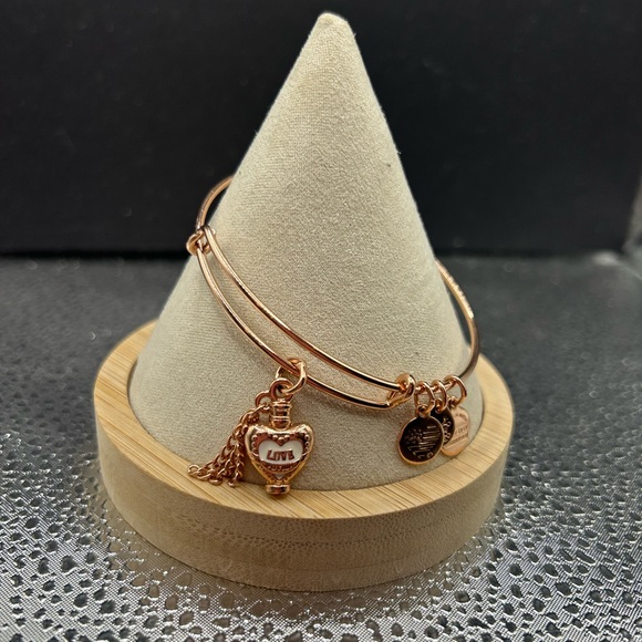 Alex and Ani Rose Gold Bracelets with Intricate Design: Set of 8 - Picture 2 of 9